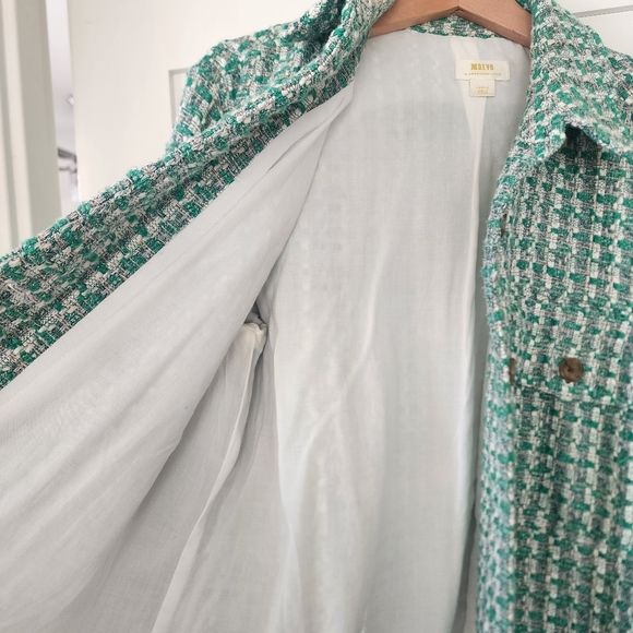 Anthropologue Maeve Tweed Shirt Jacket L - Picture 10 of 14